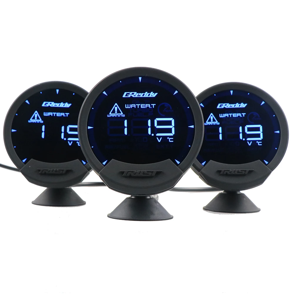Greddi Sirius 7 Colors LCD Head Up Display Boost Water&Oil Temp Oil Press RPM Fuel Pressure Air-fuel Ratio EGT Gauge