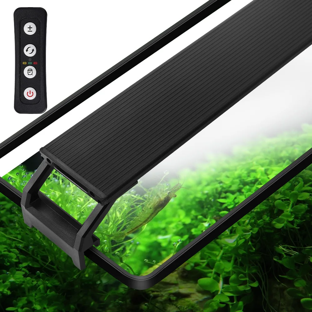 

40cm Full Spectrum Aquarium Light with Timer Controller Extendable Brackets White Blue Red LEDs for Freshwater Fish Tank