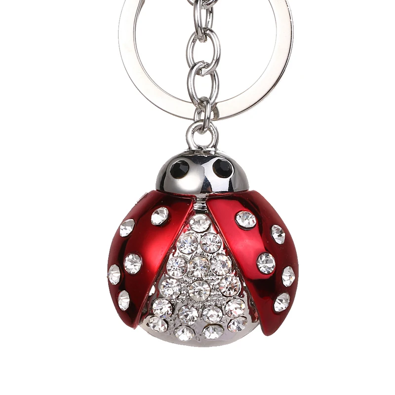 Newest car keychain bag pendant gift for women cute ladybug pendant ysk-130