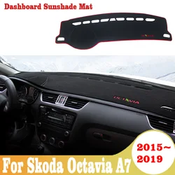 Car Dashboard Cover Mat Sun Shade Pad Instrument Panel Carpets Anti-UV For Skoda Octavia A7 2015 -2019 Accessories