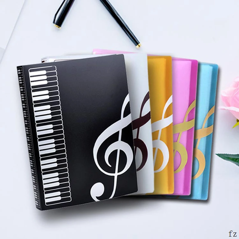 

20 Pcs Document File Organizer A4 Music Teaching File Folder 40 Sheets Piano Sheets Music Book Folders School Supplies