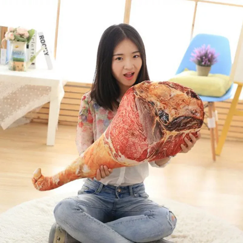 3D Simulation Ham Pillows Soft Pillow Siesta Plush Chair Seat Cushion Pillow Home Car Decor Shaped Decorative Pillows