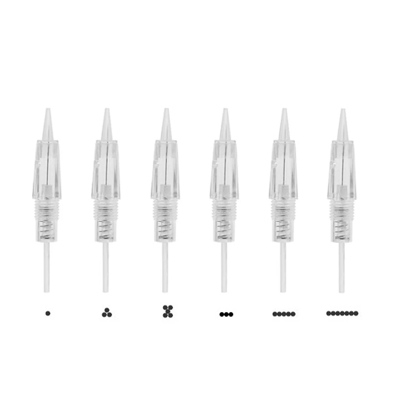 10pcs Microblading Cartridge Needle for Charmant Permanent Makeup Machine Micropigmentation Device 8mm Screw Eyebrow Tattoo Pen