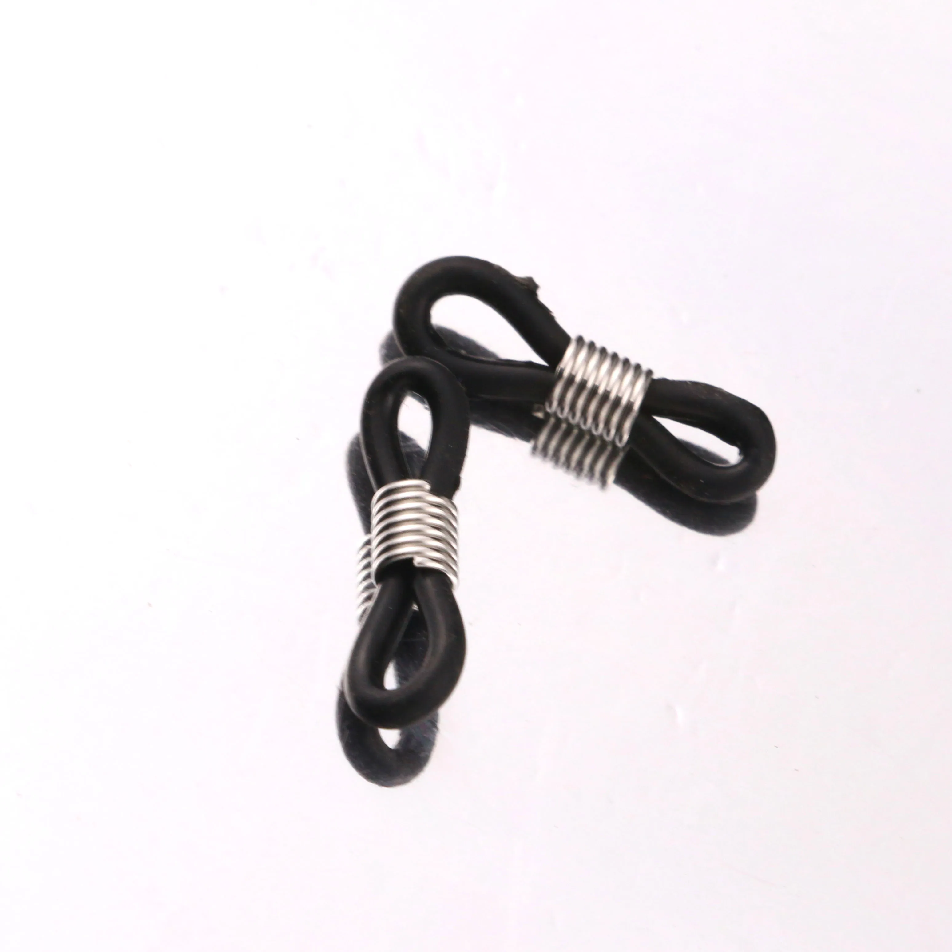20pcs/lot Stainless Steel Eyeglasses Spectacle Chain Rope Holder Strap Rubber Loop End Eye Glasses Connector DIY Jewelry Making