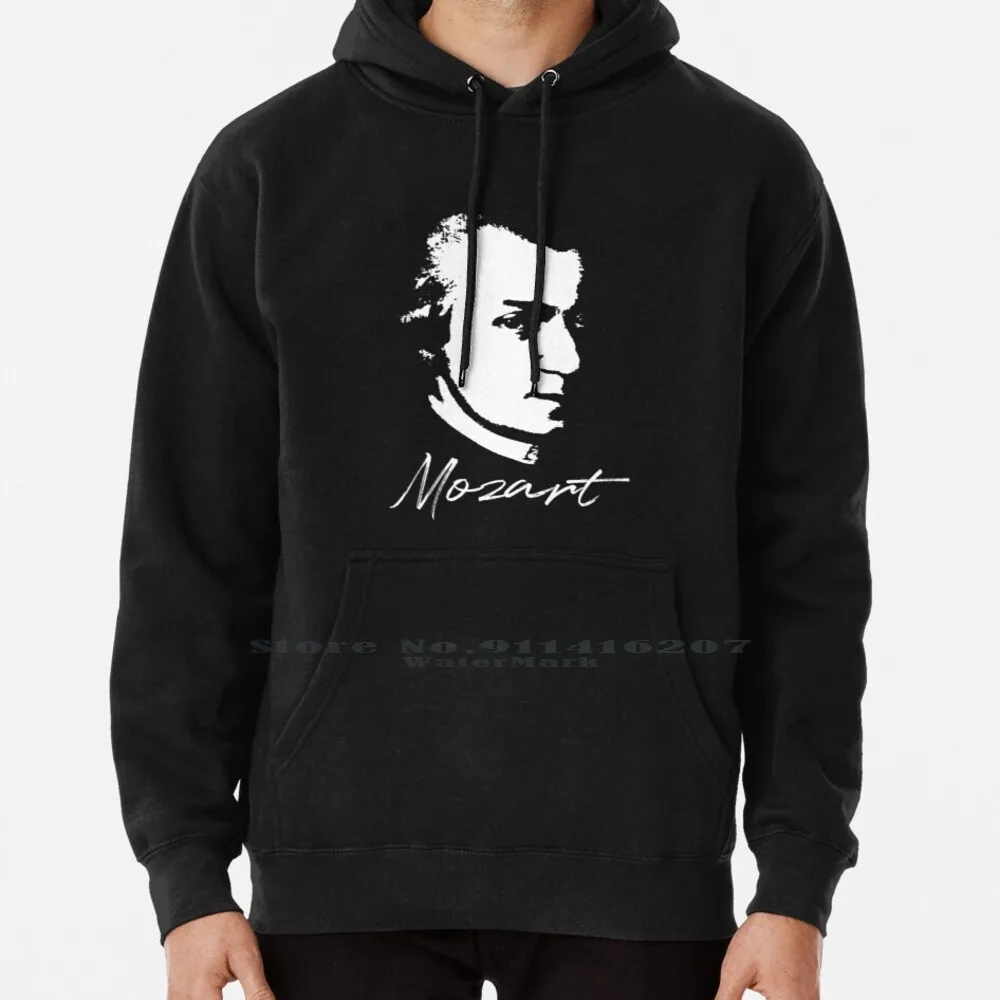 Wolfgang Amadeus Mozart Portrait Classical Composer Hoodie Sweater 6xl Cotton Classical Composers Classical Music Musician