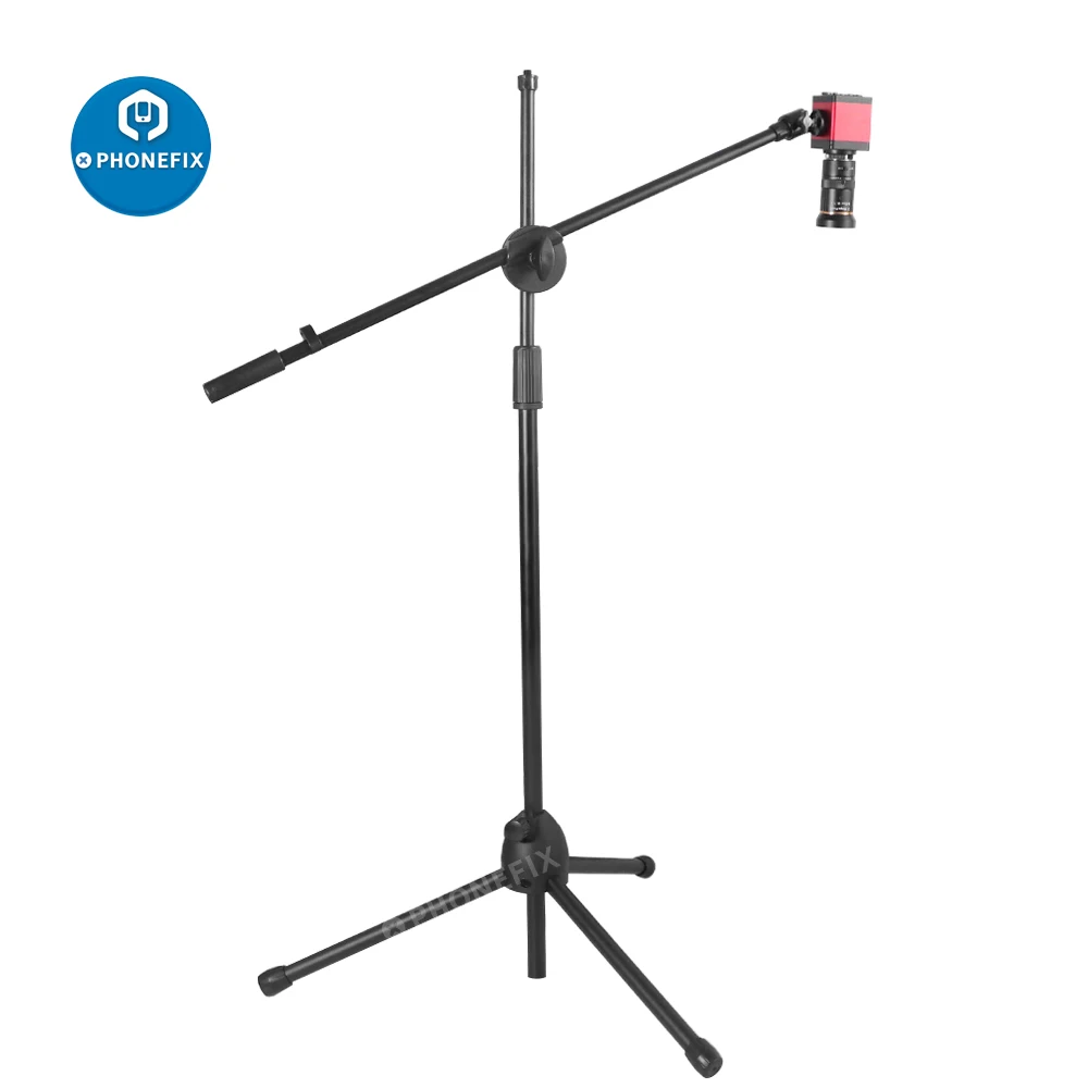 1.4M Webcam Tripod Retractable Adjustable Phone Holder Stand with 64cm Boom Arm for Industrial Camera Live Stream Selfie Stick