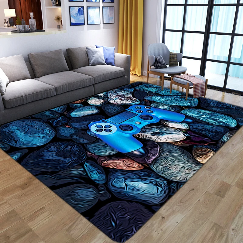 

3D Anime Gamer Controller Printed Carpet for Kids, Bedroom Play Floor Mat, Living Room Carpets, Outdoor Child Game Big Rug