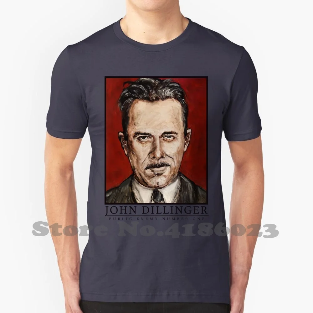 John Dillinger Number One Black Frame 100% Cotton T-Shirt Michael Corlepne Vito Corleone The Godfather Sonny Corleone Francis