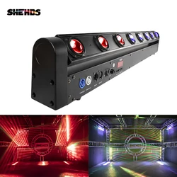 2/4 stücke 8x12W RGBW LED Streifen Strahl Moving Head Licht für DJ Disco Party Hochzeit KTV Bar DMX512 Steuerung SHEHDS Bühnen Beleuchtung