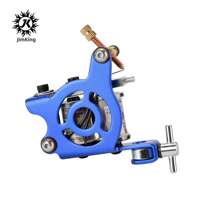 

JimKing 10 Wraps Rotary Coil Tattoo Machine Alloy Tattoo Machine for Body Shader Liner Gun Motor Tattoo Tool