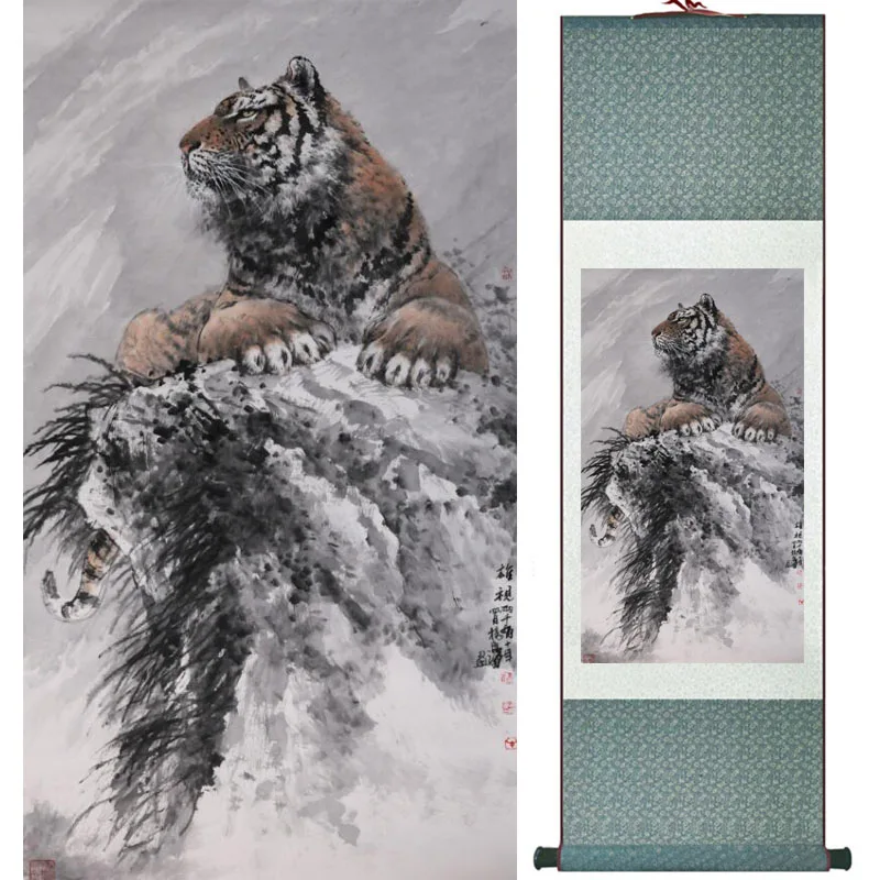 

Tiger painting Chinese Art Painting Home Office Decoration painting LTW2017121508