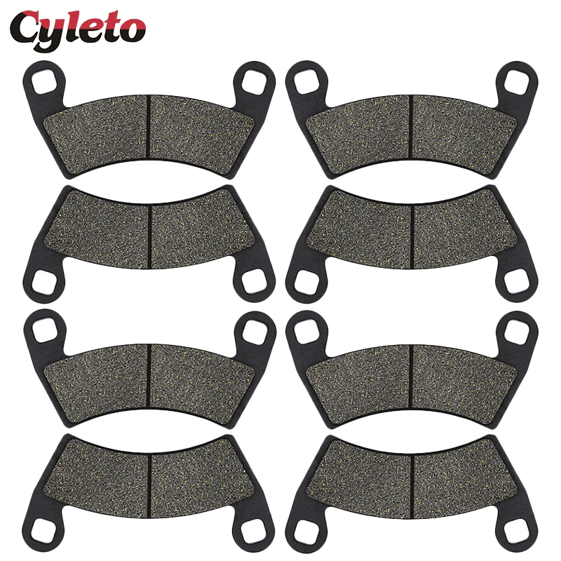 Cyleto Motorcycle Front Rear Brake Pads for Polaris Ranger Crew 700 800 2008-2015 RZR XP4 900 Diesel 12-14 XP 1000 EFI 2014-2019