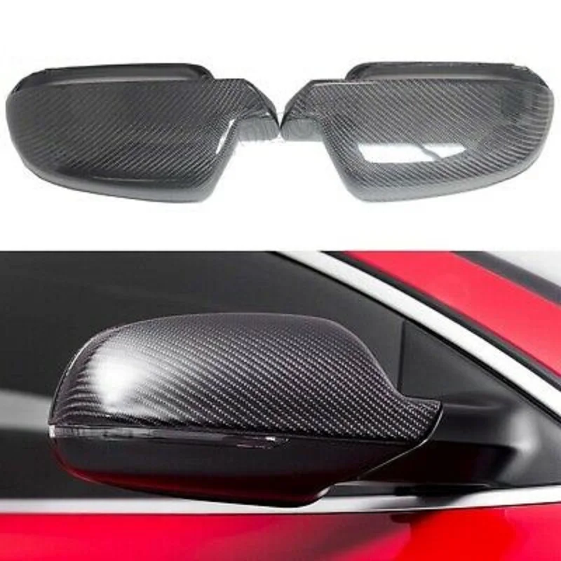 Carbon Fiber Rear View Side Mirror Cover Caps Replacement Without Lane Assit & With side assit Fit For Audi A4 B8.5 A5 S5 RS5