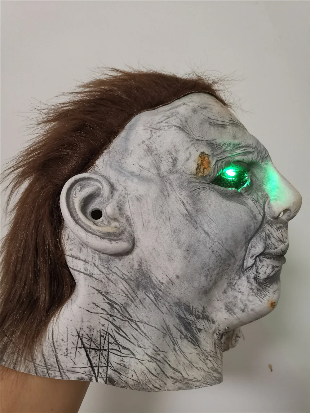 Led Halloween Horror Michael Myers Mask Cosplay Adult Latex Full Face Helmet Halloween Party Scary Props Toy