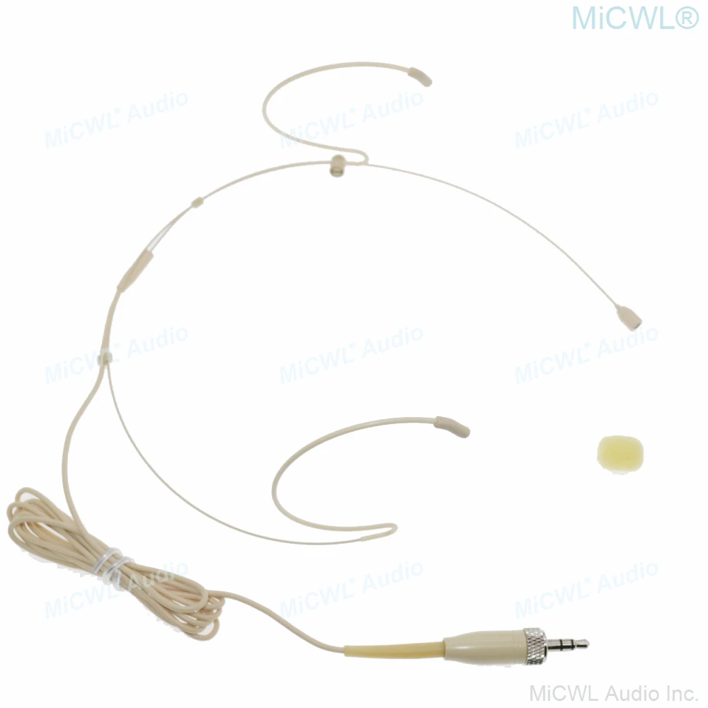 Obrázek 7: Béžová jeviště karaoke zpívat nahrávka náhlavní mikrofon pro sennheiser SL headmic bezdrátový bodypack rádiový vysílač 3.5mm zamknout kolíček