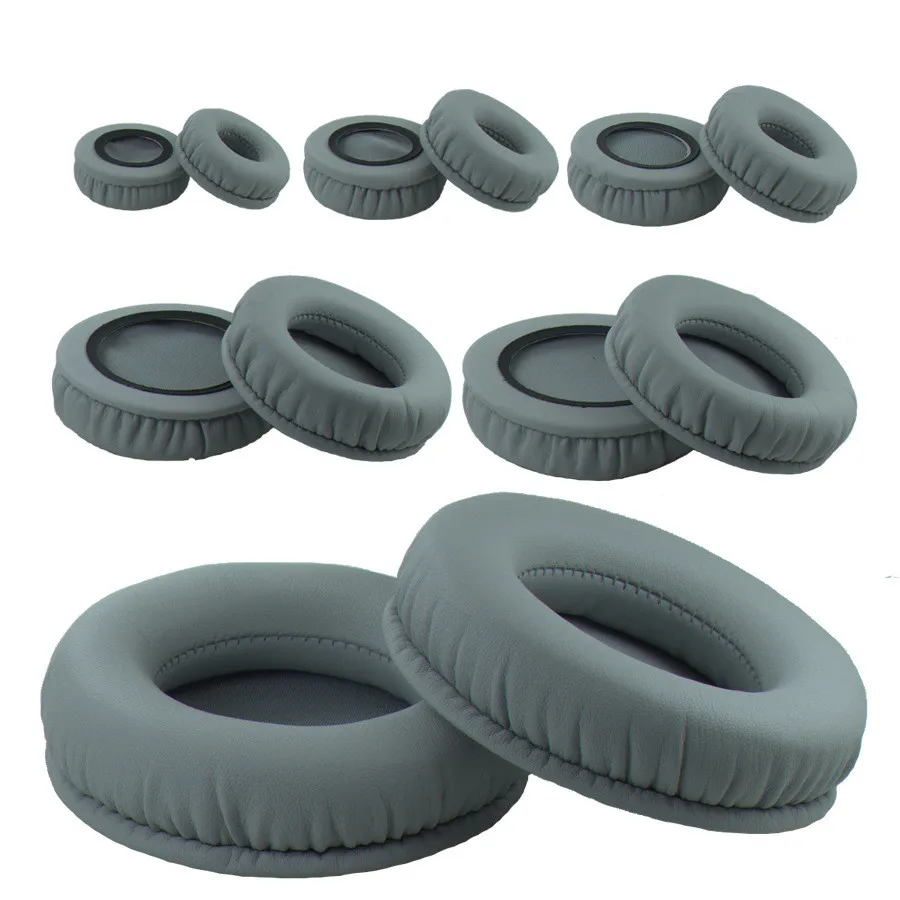 VEKEFF Gray Ear pads 60mm 70mm 45mm-110mm Protein Skin Foam EarPads Cushions for Sennheiser for sony Headphones