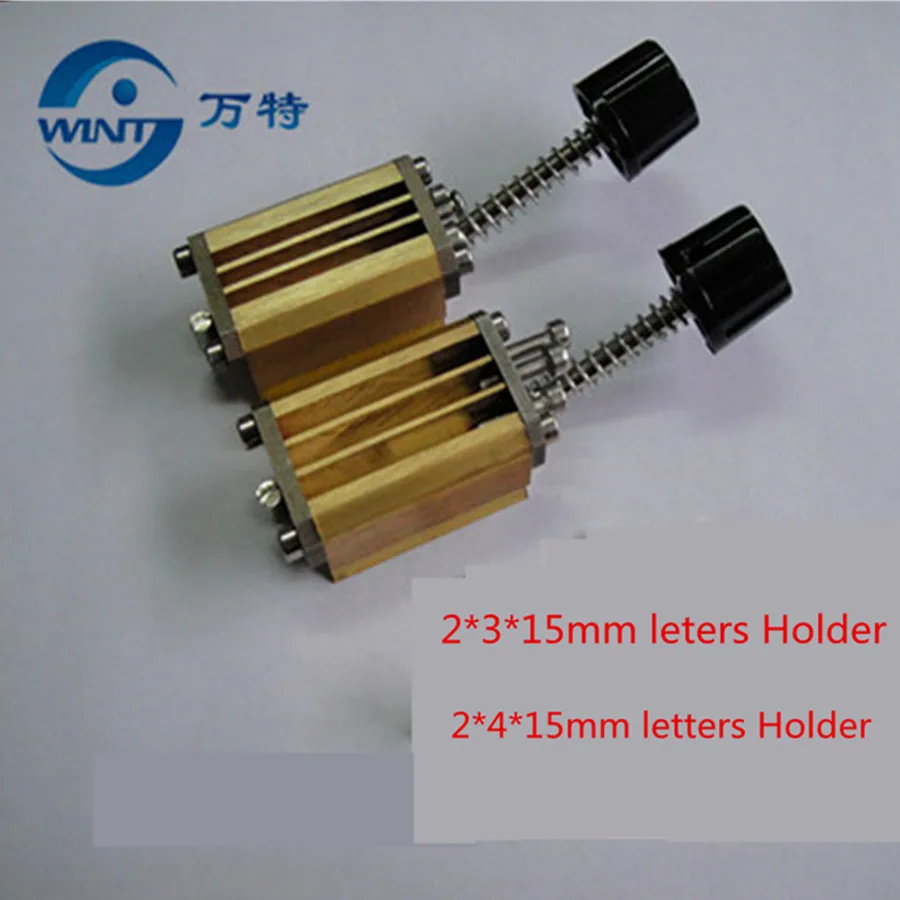 

2×3×15 And 2×4×15mm Hot Stamping Holder For HP-241B Date Coding Machine With English Letters Aphabet Characters A-Z Each 3pcs