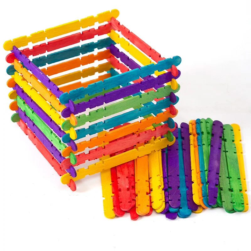 50 Teile/los Kinder DIY Handwerk Spielzeug Bunte Natürliche Holz Zählen Sticks Montessori Vorschule Kinder Zählen Mathematik Pädagogisches Spielzeug