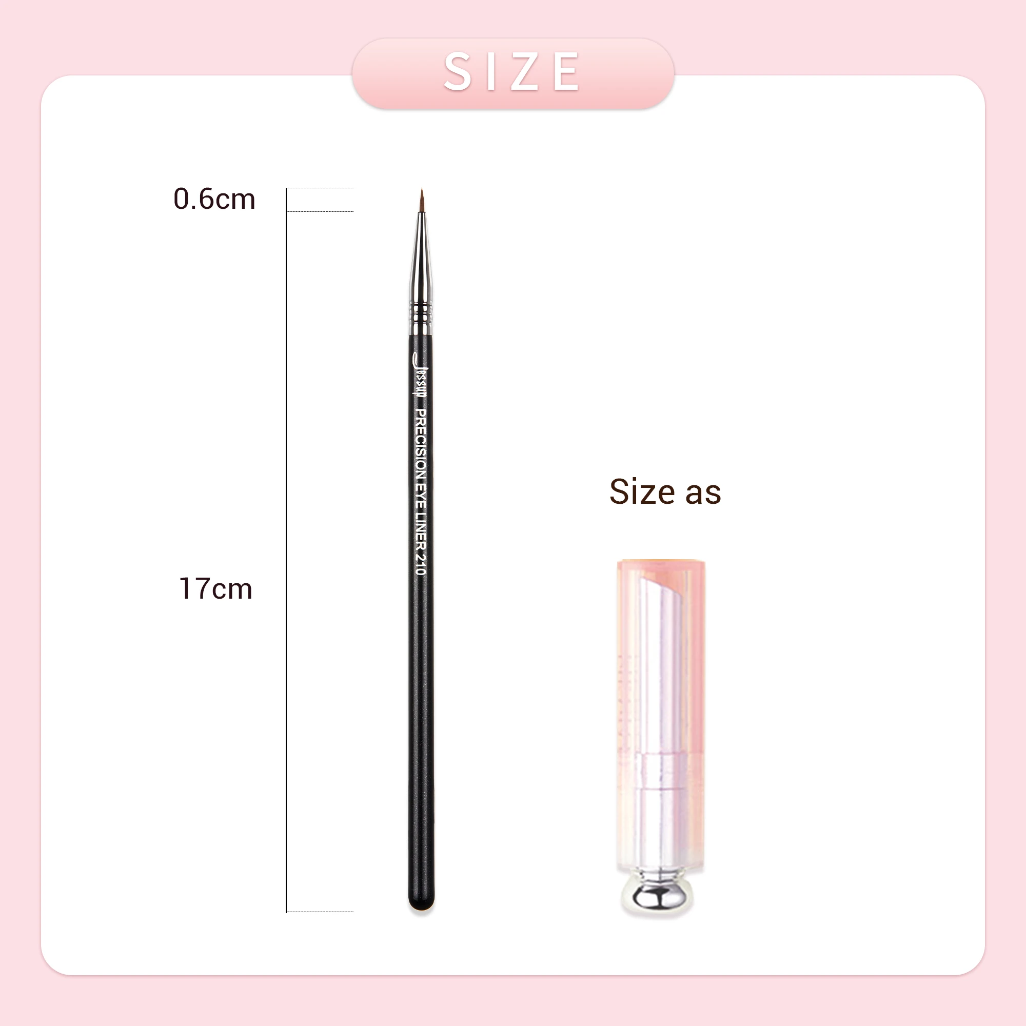Jessup Eyeliner Brush Makeup Precision Fine point Premium Synthetic Eye Makeup Brush with right length and density S140