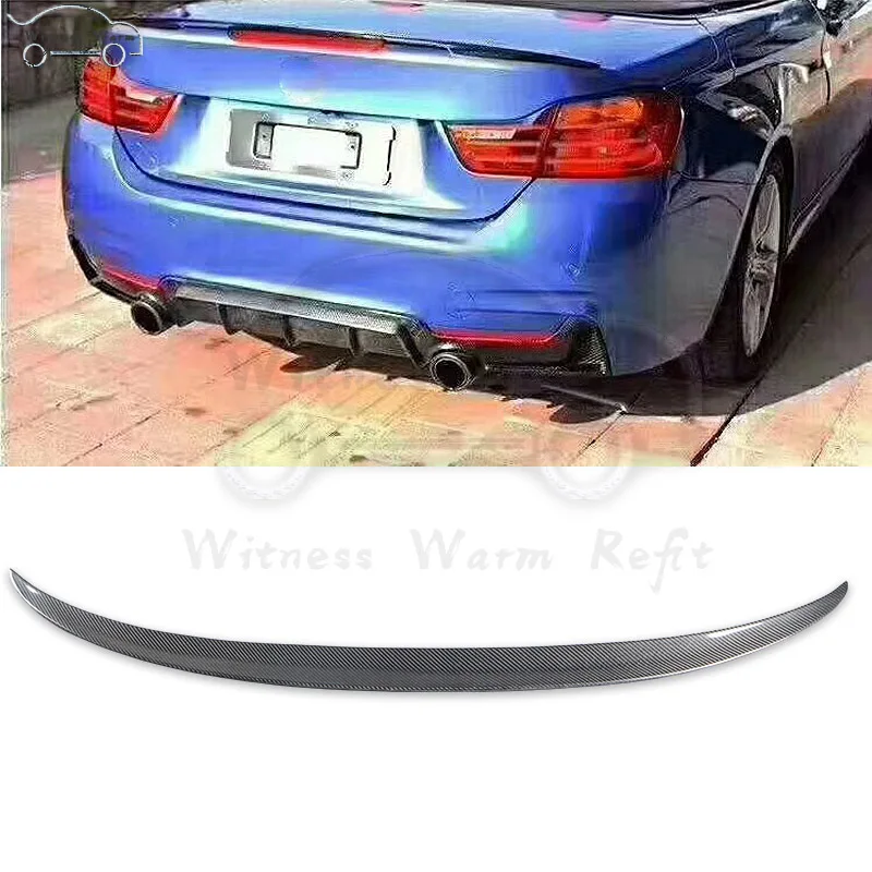 for Bmw F33 Convertible 2 Door Carbon Fiber Rear Spoiler Wing 420i 428i Car Body Kit