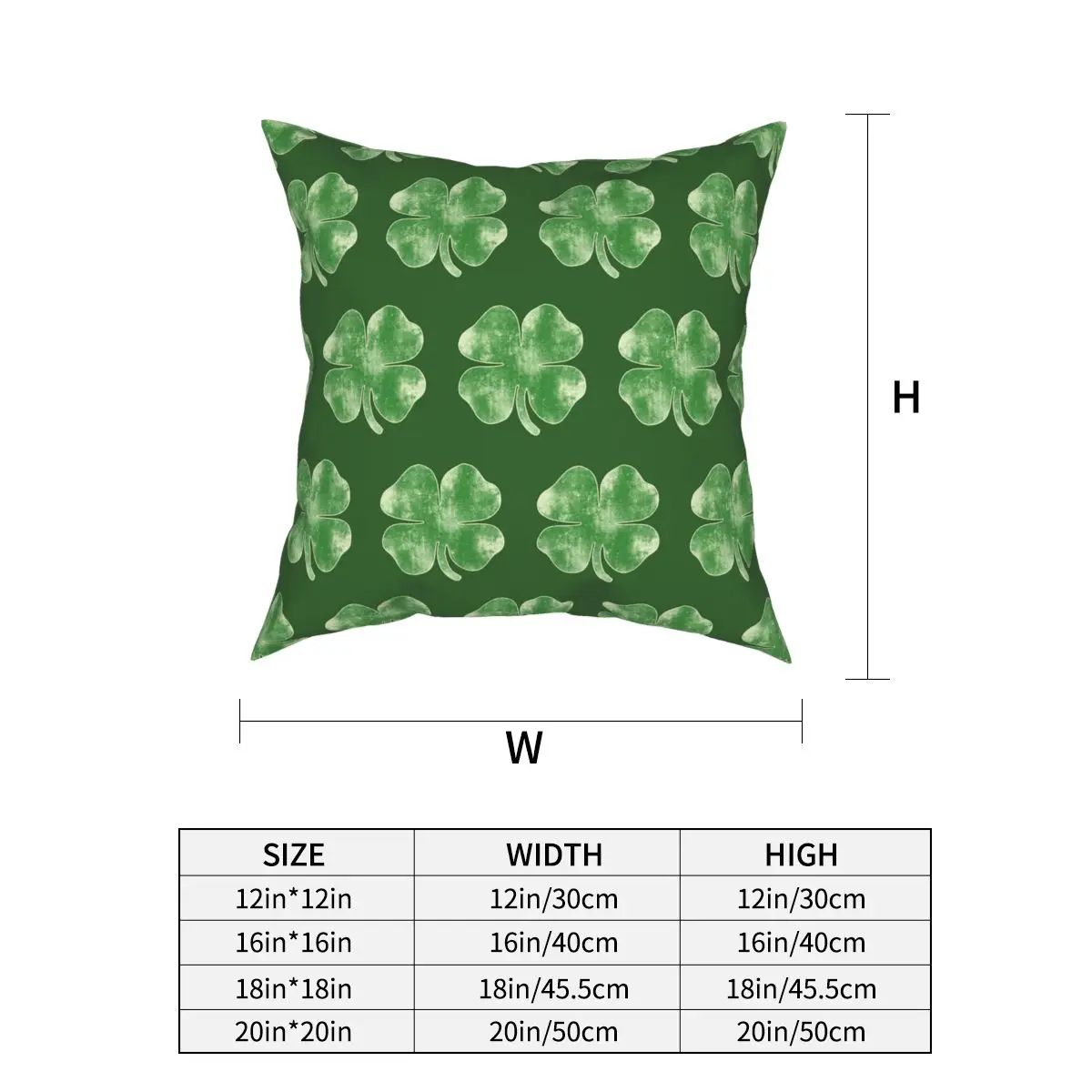 Vintage Shamrock For St. Patrick's Day Party Square Pillow Case Throw Pillow Irish Saint Paddys Leprechaun Clover Cushion Covers