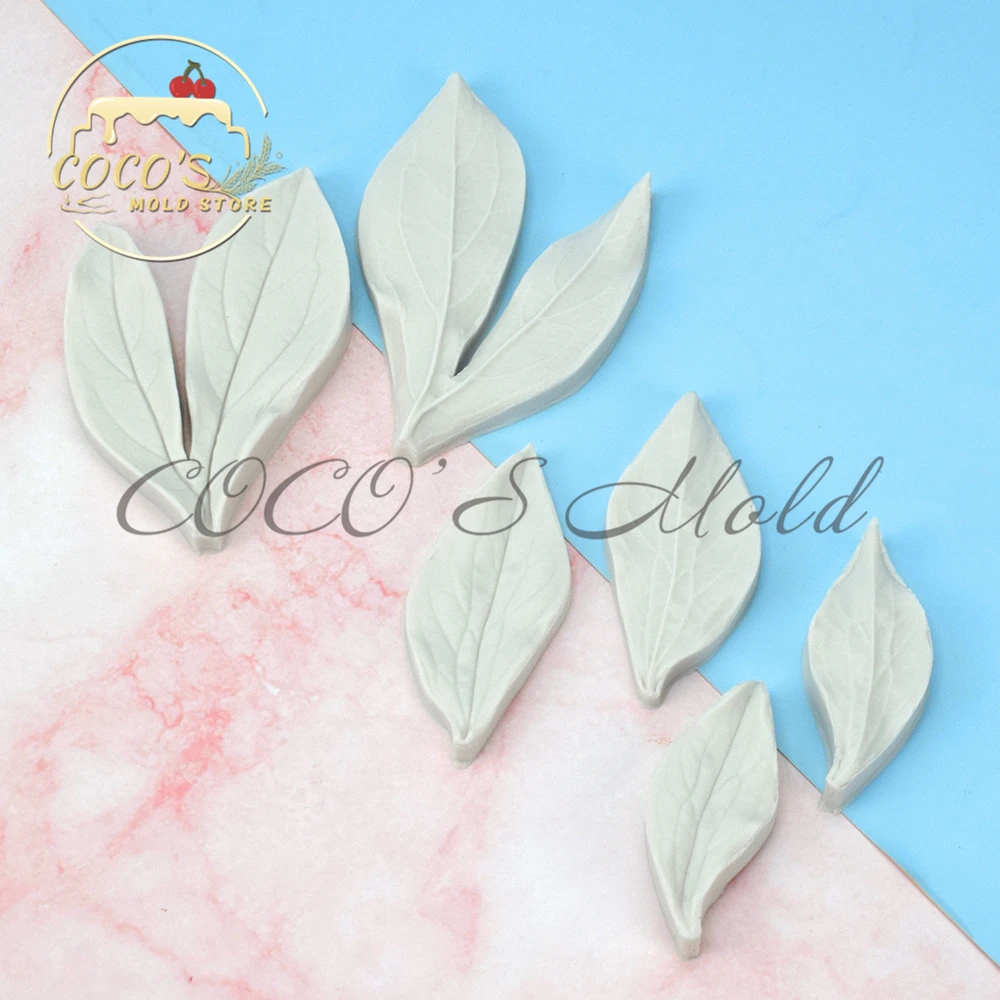 6 Pcs/Set Peony Petal Veiner Silicone Mold Fondant Cake Decorating Tools Flower Cake Design Kitchen Tools Bakeware