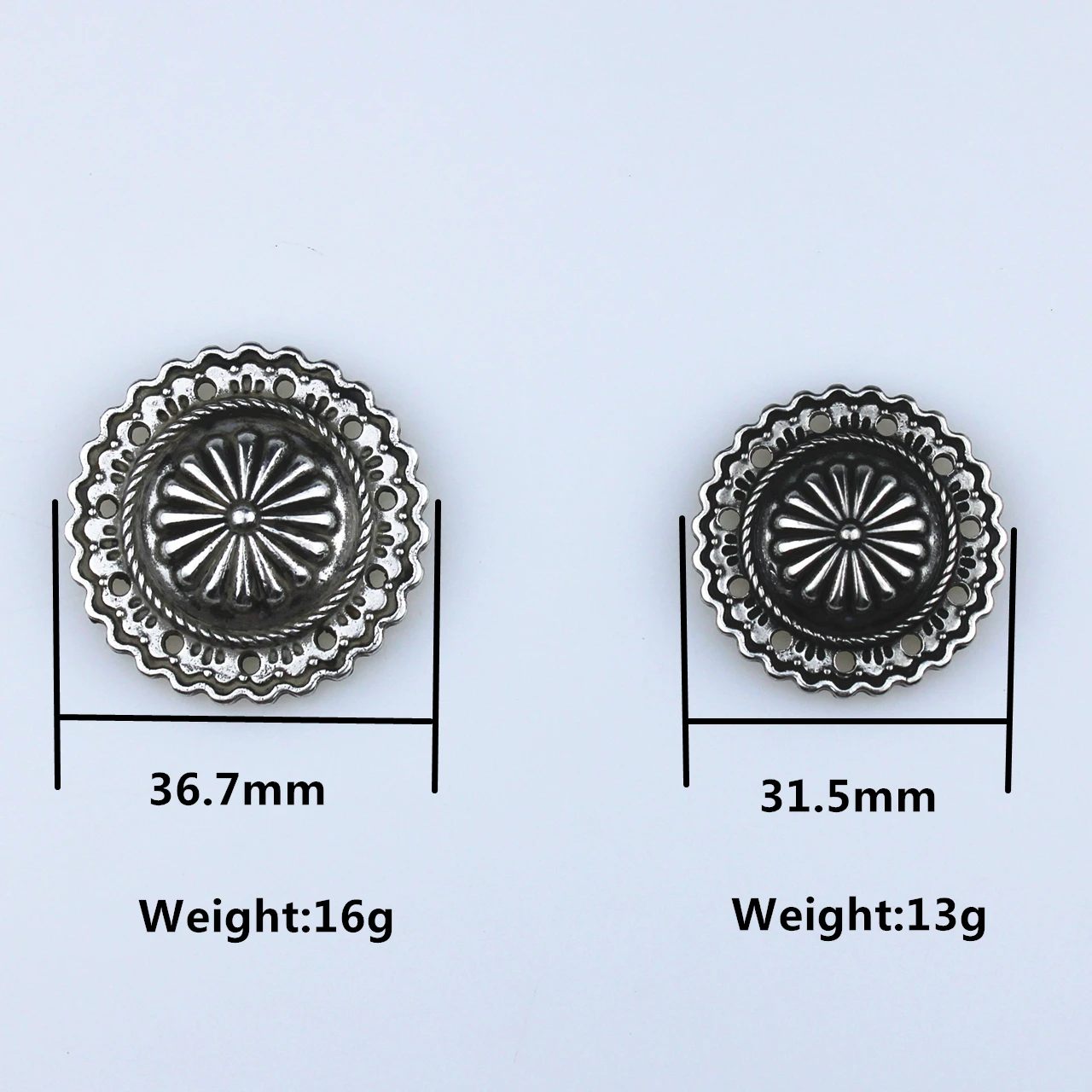 Leather Craft Hardware Metal Conchos Antique Silver Finish 607137-32/36 Diy Accessories