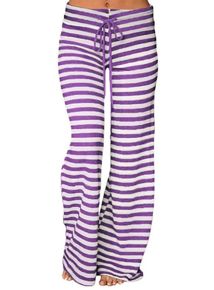 Pantalones largos de algodón con estampado para mujer, pijamas suaves y antideslizantes, con cordón, talla grande, Sexy, informal