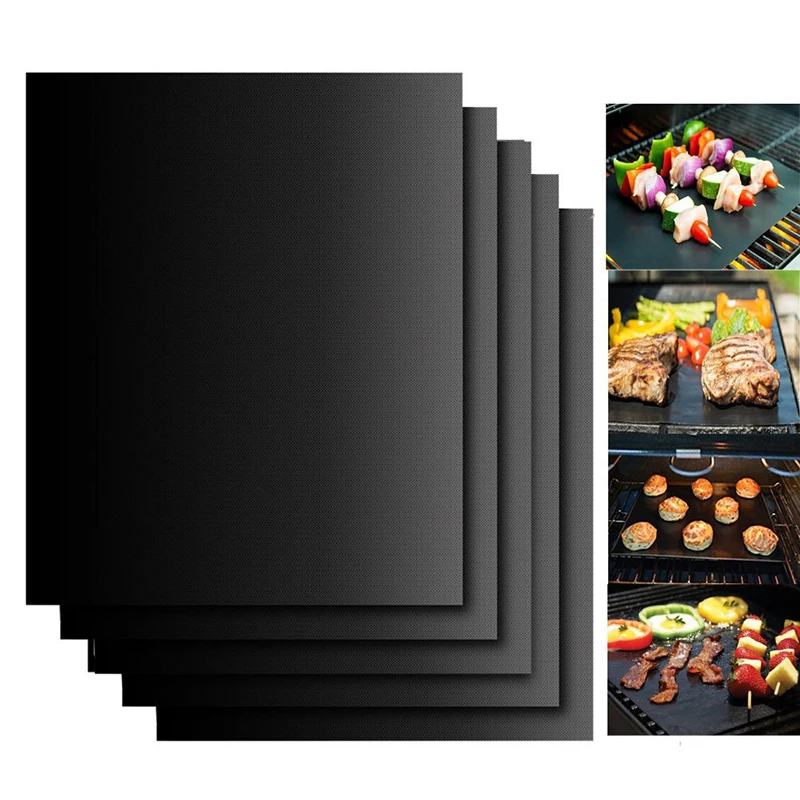 2pcs Thick And Oversized Barbecue Mats Non Stick Barbecue Mats Oven Mats Baking Paper Cooking Barbecue Tools 60 * 40cm