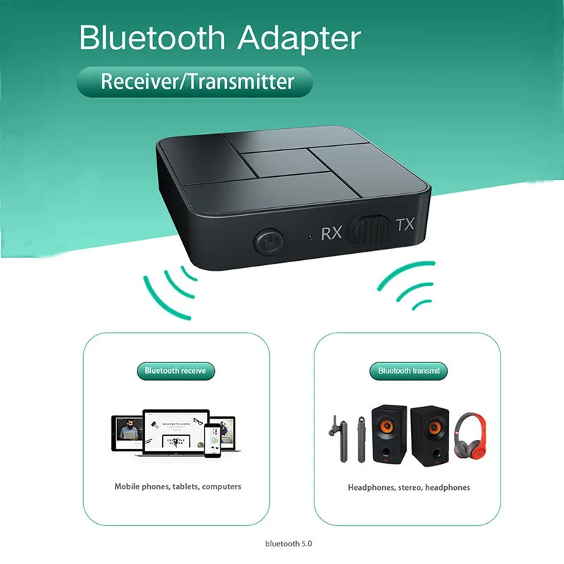 2 в 1, автомобильный аудиопередатчик с поддержкой Bluetooth 5,0 и штекером AUX 3,5 мм