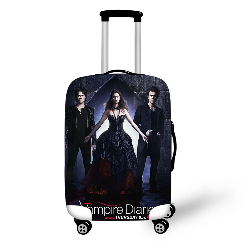 18-32 "Vampire Diaries Travel Bagasi Koper Penutup Tas Troli Penutup Pelindung Pria Wanita Elastis Penutup Koper