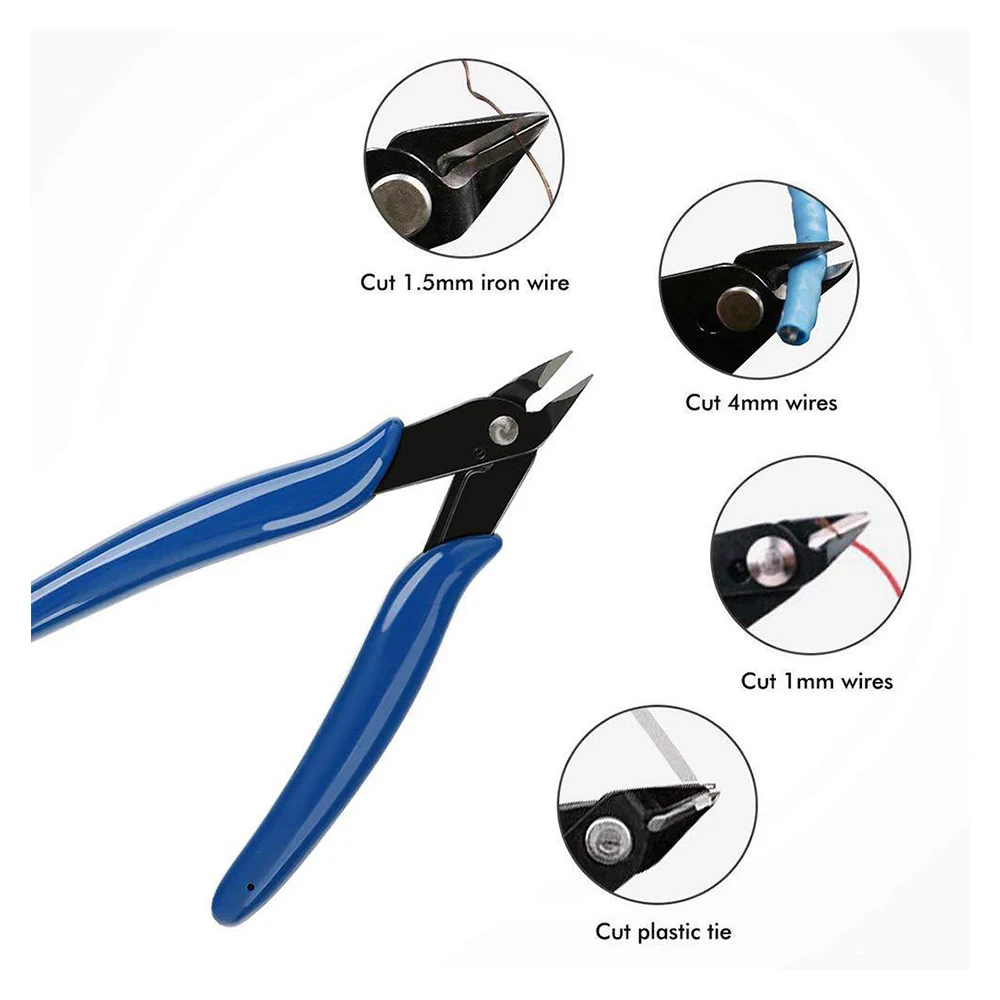 Pinza utensile da taglio multifunzione in acciaio al carbonio tronchesi per cavi elettrici cesoie laterali pinza per filo pinza diagonale per utensili manuali