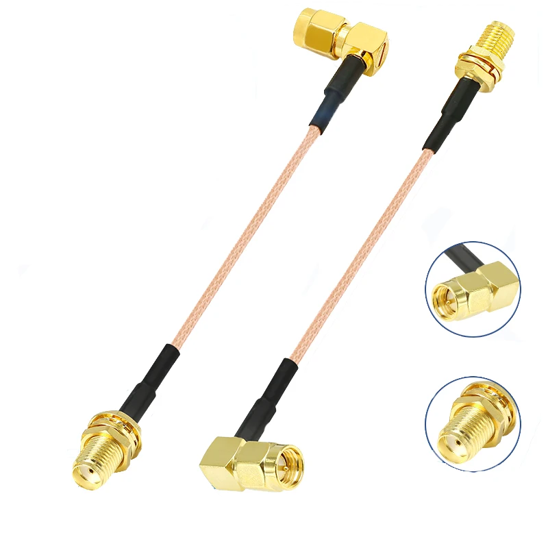 SMA Connector SMA male right angle to SMA female Extension wifi RG316 cable plug to jack antenna cable 10cm 20cm 30cm