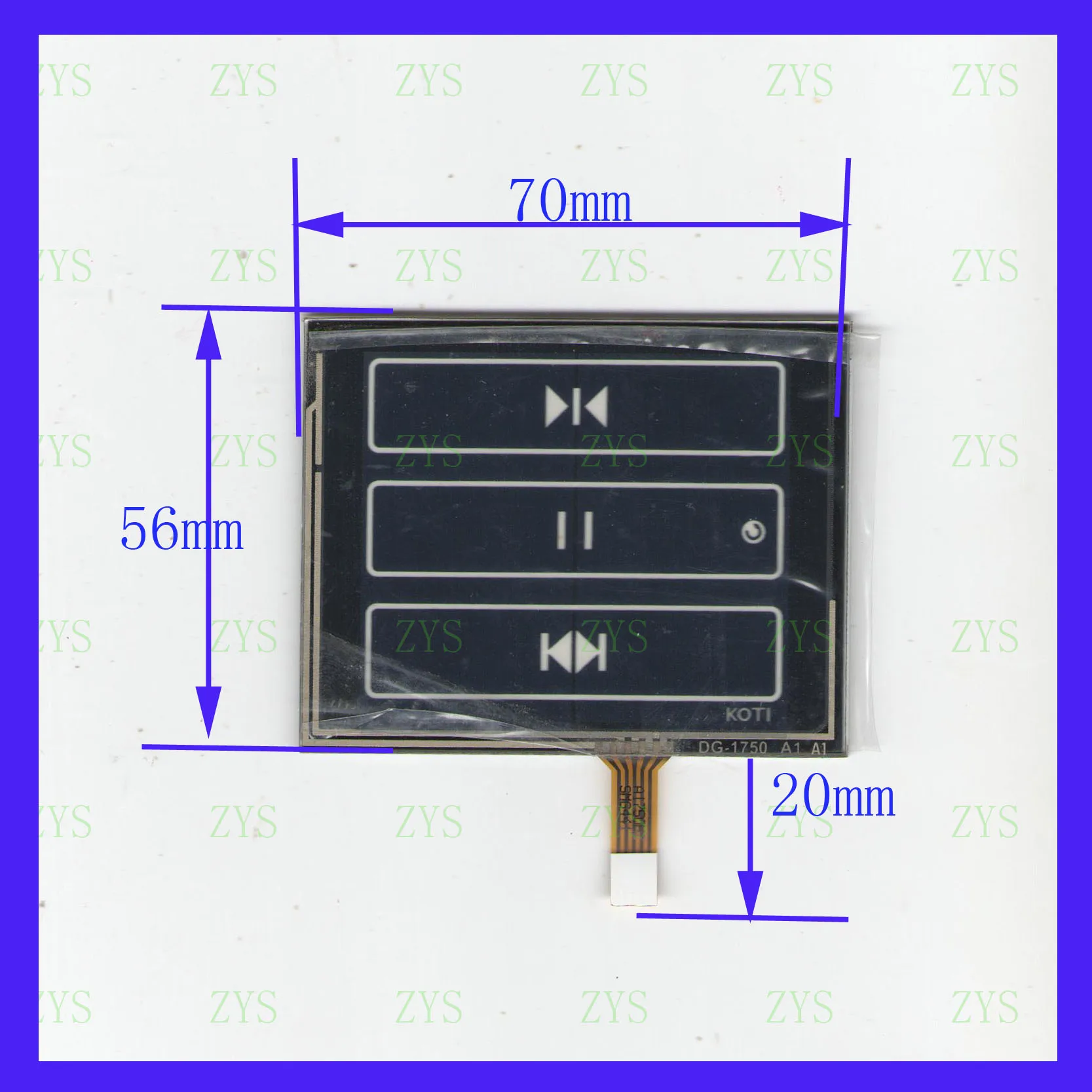 

ZhiYuSun DG1750 comptable 70*56 сенсорный экран DG-1750 сенсорный экран промышленная машина сенсорный экран 70*56 мм