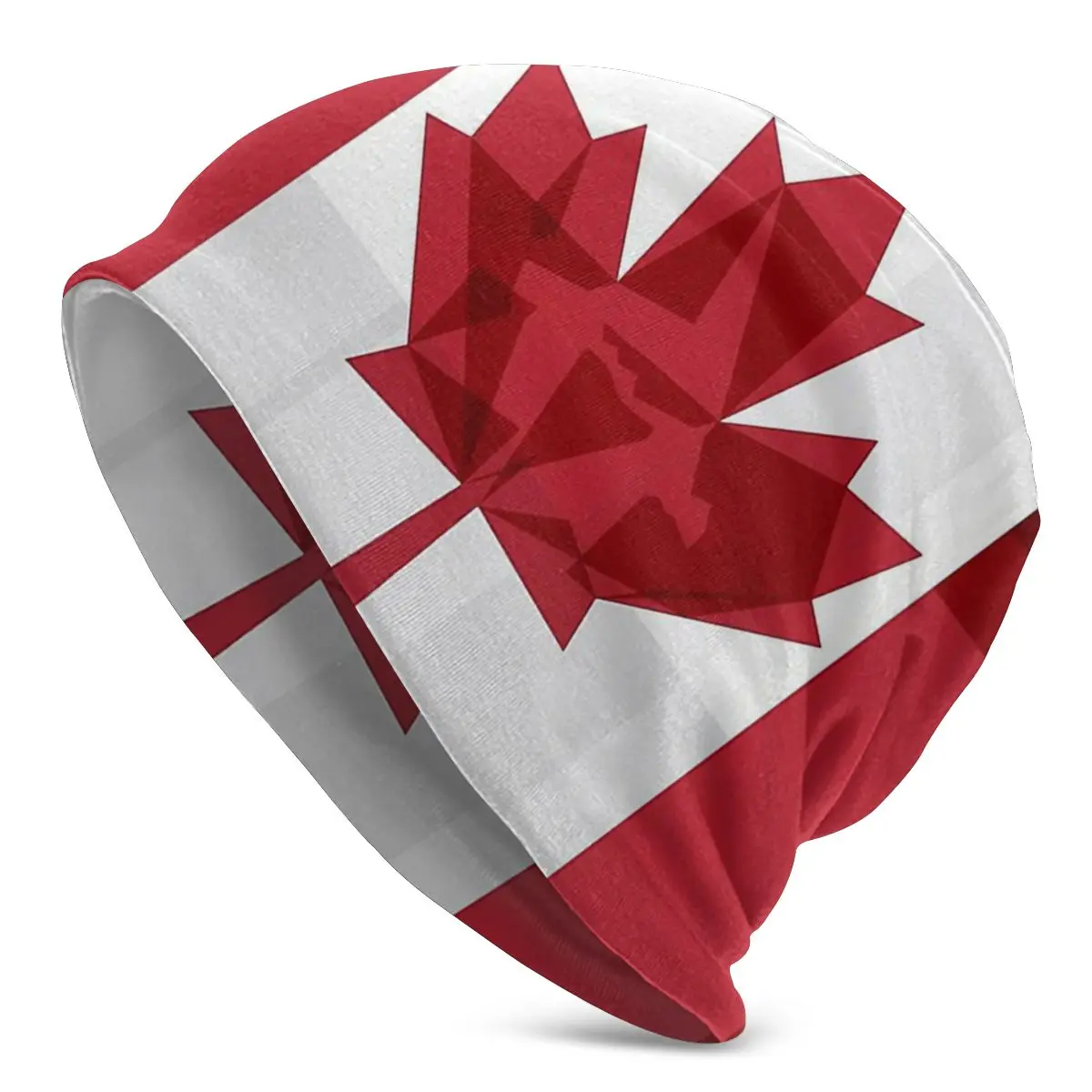 O Canada Flag Unisex Bonnet Winter Warm Hiking Hats Double Layer Thin Hat Breathable Caps