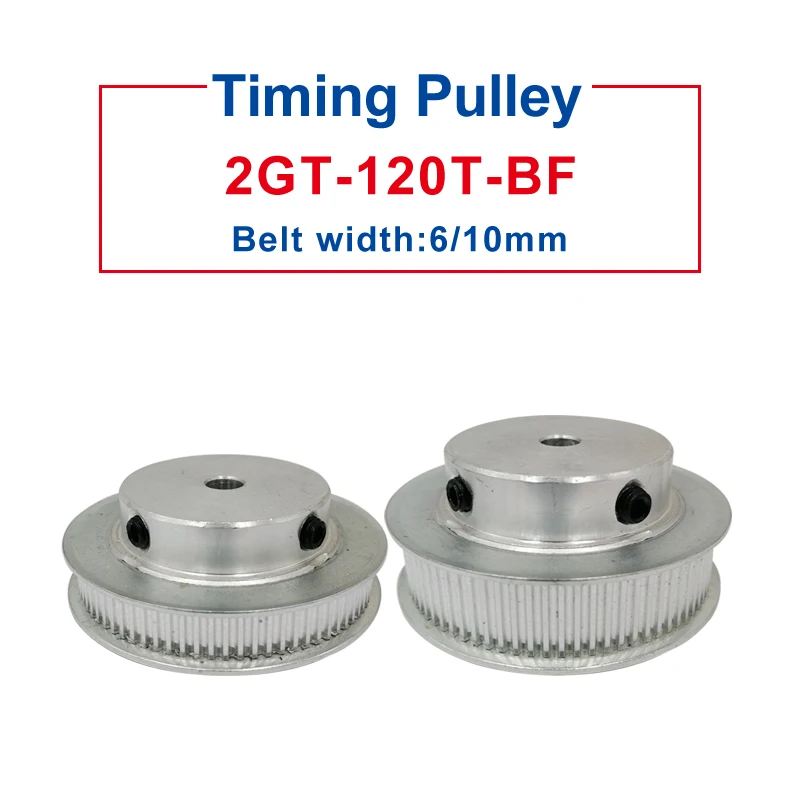 

GT2-120T Pulley Bore 6/6.35/8/10/12/12.7/14/15/16/17/19/20/22 mm Pulley Wheel Match with 6/10 mm GT2-timing belt For 3D Printers