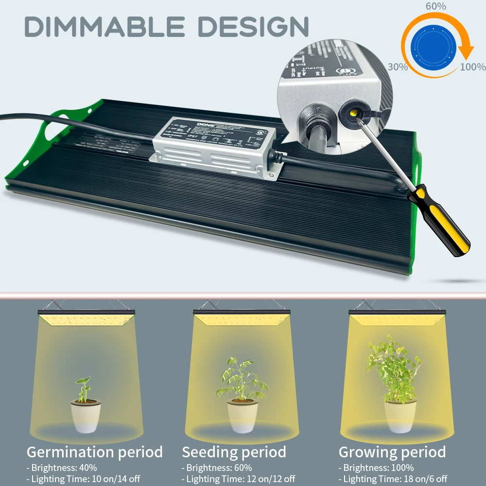 Imagem -03 - Enfun-quantum Board Led Grow Light para Plantas Espectro Completo Lâmpada para Sementes de Flores Internas 50w 100w