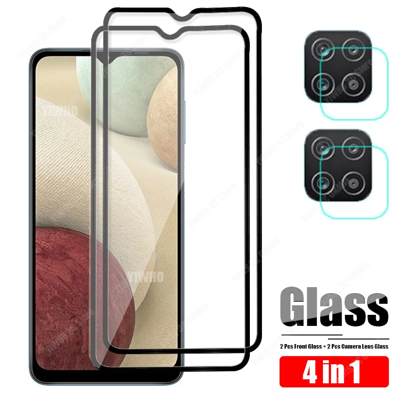 

Screen Protector Glass On For Samsung Galaxy A12 Protective Glass A02 A02S M12 M51 M31S M31 A51 A71 A32 A52 A72 A22 Camera Film