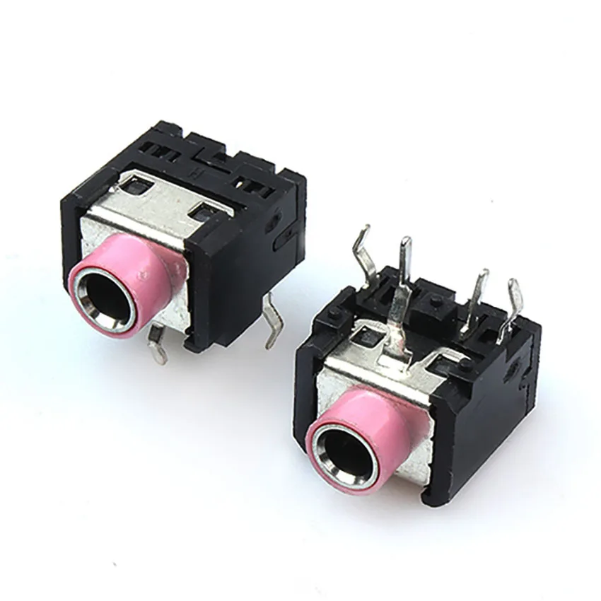 1-10Pcs PJ-306 PJ306 pj-306m 3.5mm Female 5 Pin Audio Connector With Nut DIP Stereo Headphone Jack