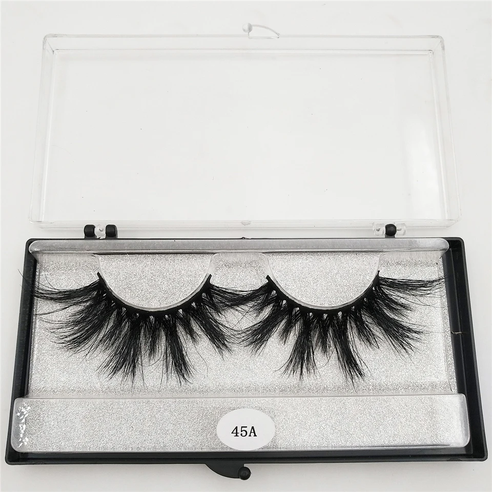 RED SIREN 1 Pair Lashes Wholesale 100% Mink Hair False Eyelashes Handmade 25mm Lashes Dramatic Thick Long 3d Mink Lashes Makeup