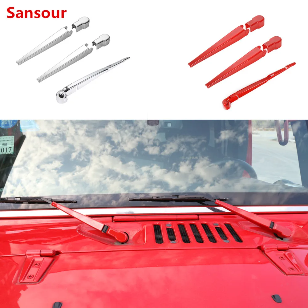 Windscreen Wiper for Jeep Wrangler JK JL 2007+ Car Front Rear Rain Wiper Blade Decoration Cover for Jeep Wrangler Accessories