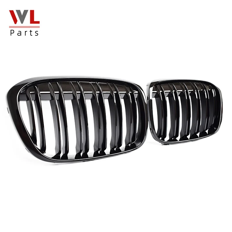 

Front Bumper Kidney Grill Racing Grille For BMW X1 F48 F49 2016-2019 Dual Slat Gloss Black/M Color Car Mesh Styling Accessories