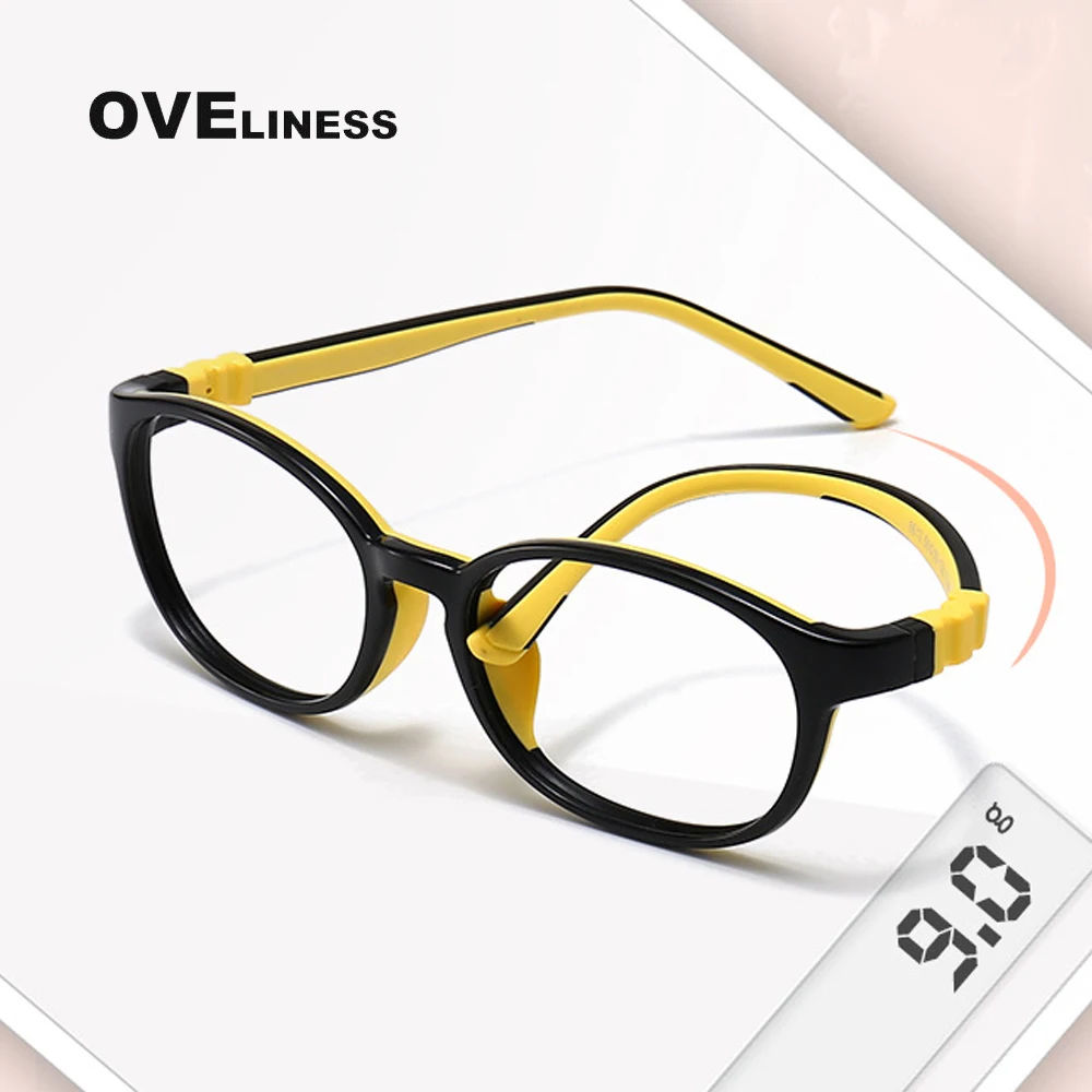 

Goggles Glasses frame Children Anti Blu-ray eyeglasses for boys girls TR90 Kids Prescription eyeglasses Oval Spectacles Flexible