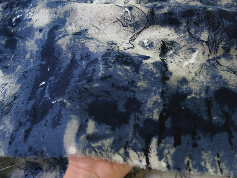 100 cm * 145 cm Batik-Baumwoll-Leinen-Stoff für Kleid, Hemd, Vorhang, Tischdecke, handgefertigtes Textil – Detail 6
