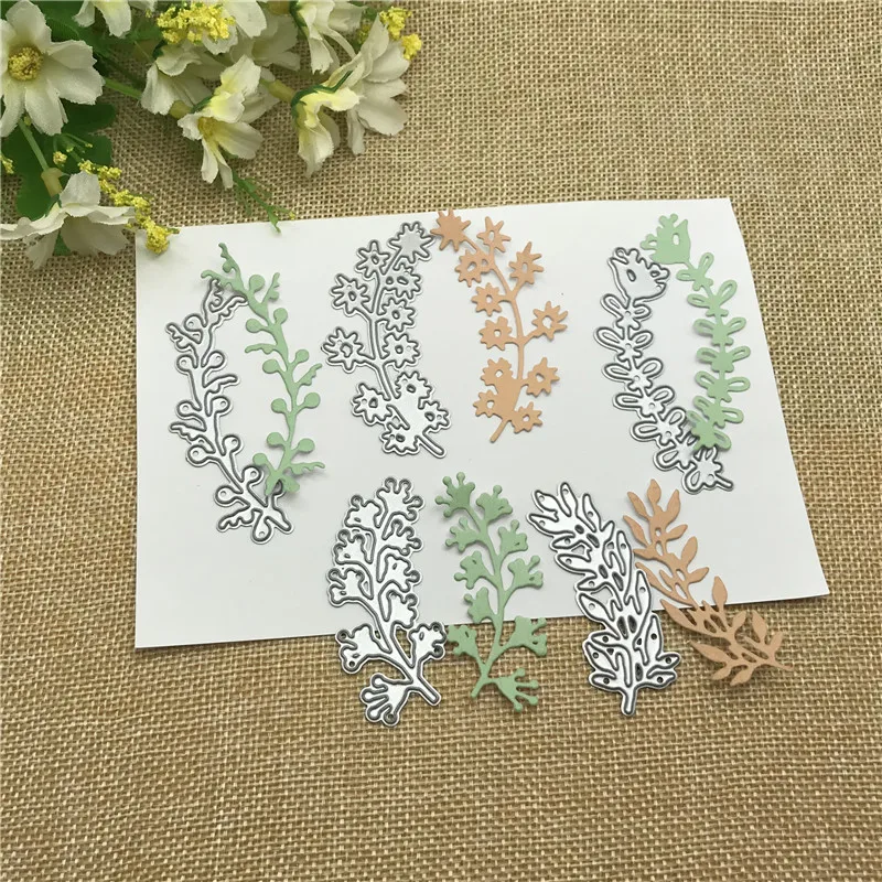 8pcs Leaves lace Craft Metal stencil mold Cutting Dies decoration scrapbook die cuts Album Paper Craft Embossing DIY Card Crafts