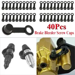 40Pcs Brake Caliper Bleeder Screw Cap Pump Dust Cover Dustproof Brake Bleeder Screw Caps Grease Fitting Cap Rubber Wholesale