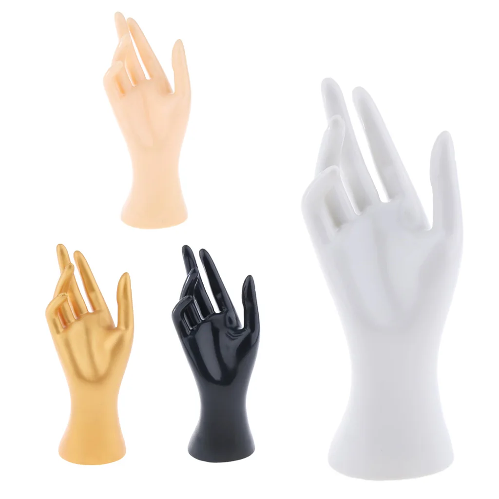 

Female Mannequin Right Hand Jewelry Bracelet Ring Watch Gloves Display Holder Rack for Desktop Showcase Shop Home Jewelry Decor