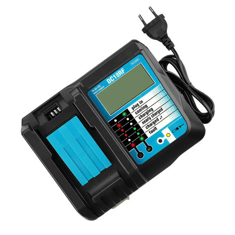 DC18RF Li-ion Battery Charger 3A Charging Current for Makita 14.4V 18V BL1830 Bl1430 DC18RC DC18RA Power tool with USB