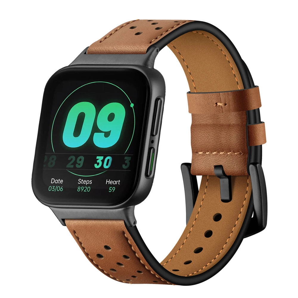 Genuine Leather Strap for OPPO smart Watch 46mm Band replacement Bracelet for OPPO 46 mm Soft Wristband Accessories