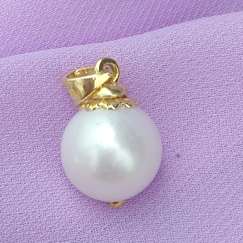 Classic Adorable 10-11mm Japanese Akoya Sea Natural Real Pearl Pendant Solitaire